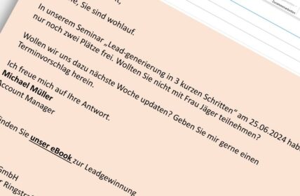 Fügen Sie den Link "Hier finden Sie das eBook" zu Ihren E-Mails hinzu