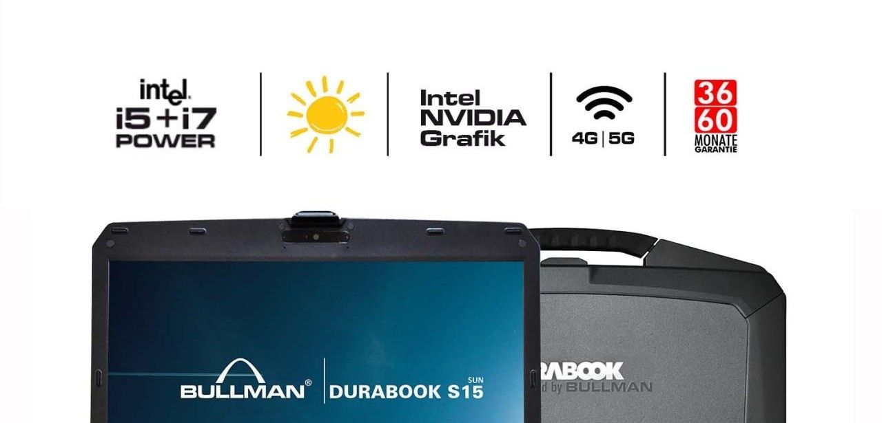 Neues Industrienotebook: Das BULLMAN DURABOOK S15 3 im Fokus (Foto: BullMan GmbH & Co.KG)