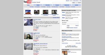 YouTube 2006 Startseite (Foto: screenshot, Memento vom 31. Juli 2006 von archive.org)