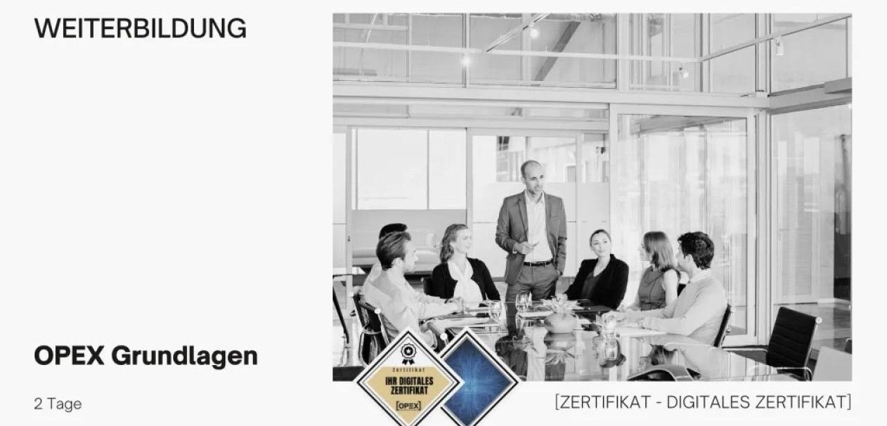 OPEX Grundlagen: Lernen Sie die Prinzipien und Methoden (Foto: OPEX Training & Consulting GmbH)