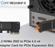 Innovative PCIe 4.0 x4-Adapterkarte ermöglicht werkzeuglose M.2 (Foto: Cremax Europe GmbH)